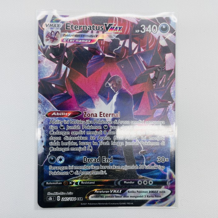 ✅New Eternatus V Vmax S8B Csr Secret Rare Pokemon Kartu Tcg Indonesia Limited