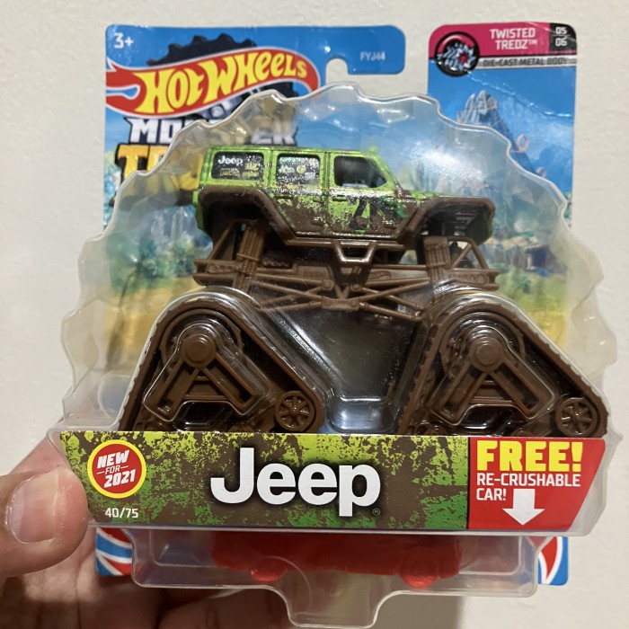 ✅COD Hot Wheels Monster Trucks 18 Jeep Wrangler Unlimited Berkualitas