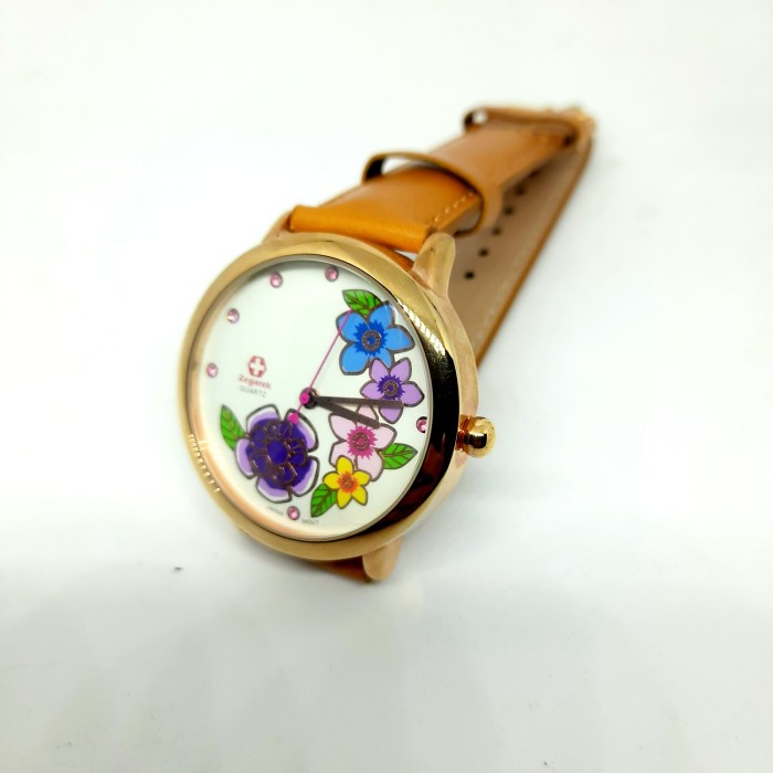 ✅Ori Jam Tangan Ladies Zegarek Flower Blossom Brown Limited