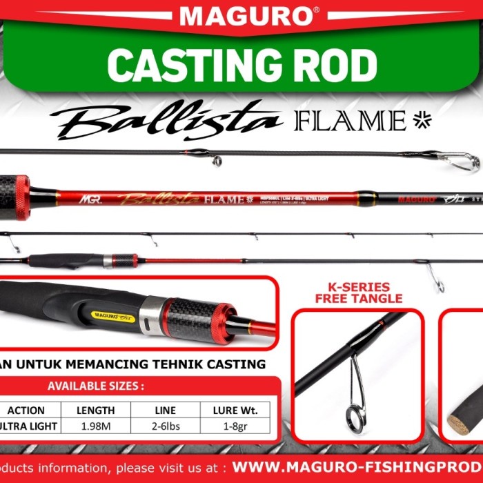 [New Ori] Joran Ul Maguro Ballista Flame 2-6Lbs Diskon