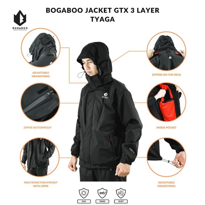 [New Ori] Jaket Outdoor Goretex Series Bogaboo Gtx 3 Layer Limited