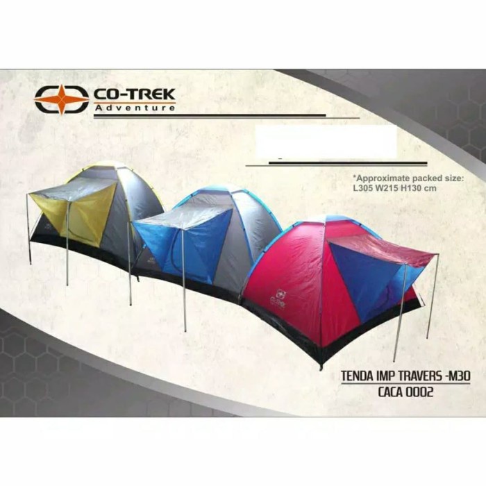 [New Ori] Tenda Camping Co-Trek Imp Traverse-M30 Kapasitas 4 Orang Diskon