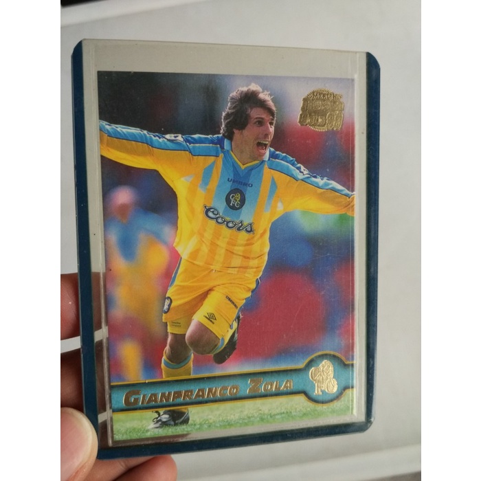 [New] Kartu Bola Merlin Premier Gold Soccer Chelsea Gianfranco Zola 1998 Limited