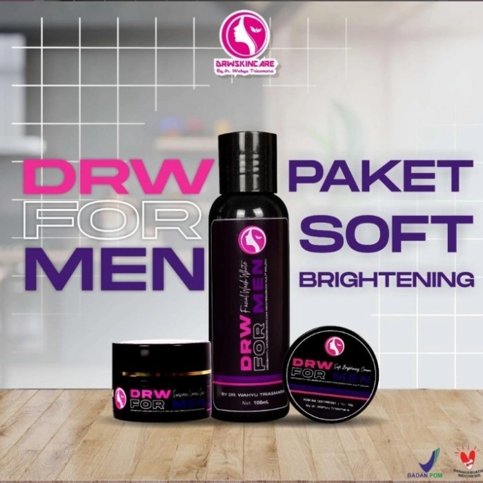 [Original] Paket Soft Brightening For Men Drw Skincare Terbaru