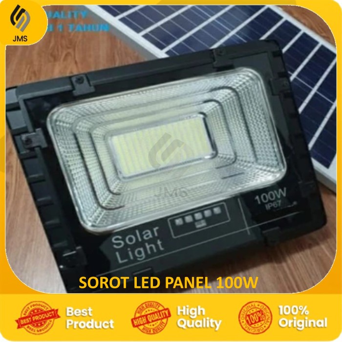 ✅COD Lampu Sorot Led Solar Cell 100 Watt / Tenaga Surya Panel 100Watt Terbaru