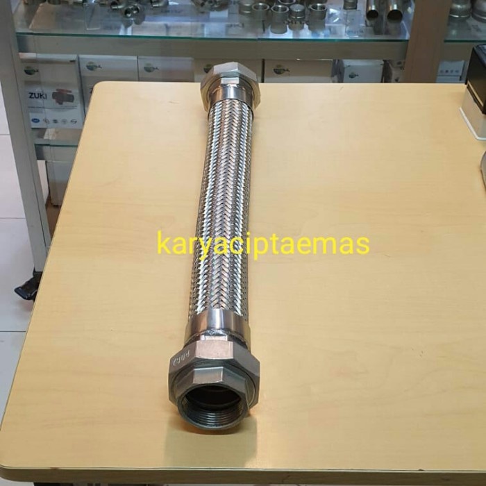 ✅COD Flexible Hose Ss304 Watermur Costum 3/4Inch Flexible Metal Hose Union Diskon