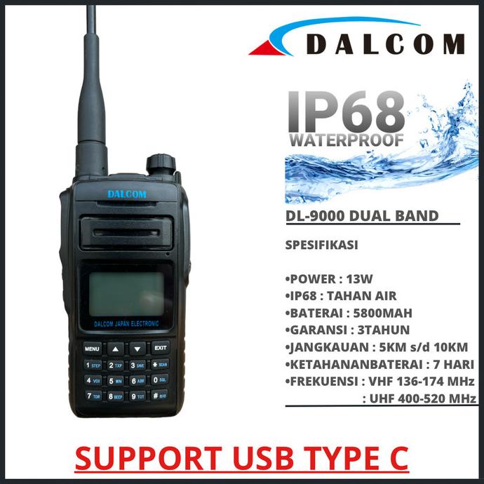 Ht Dalcom Japan Dl-9000 Dual Band Ip68 Waterproof