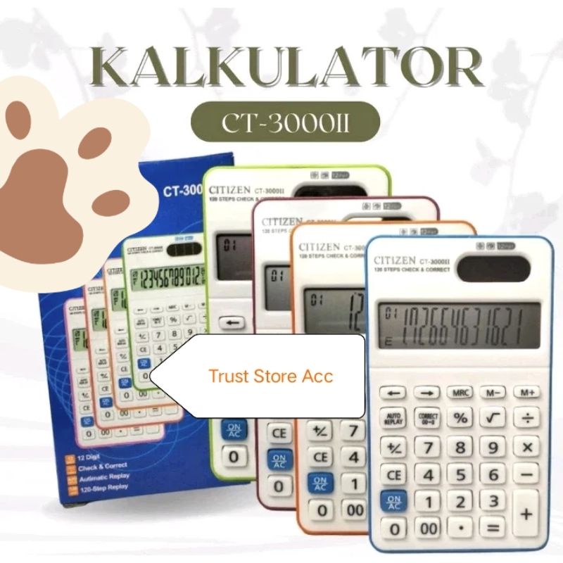 

Kalkulator 12 Digit Citizen CT 3000 ii