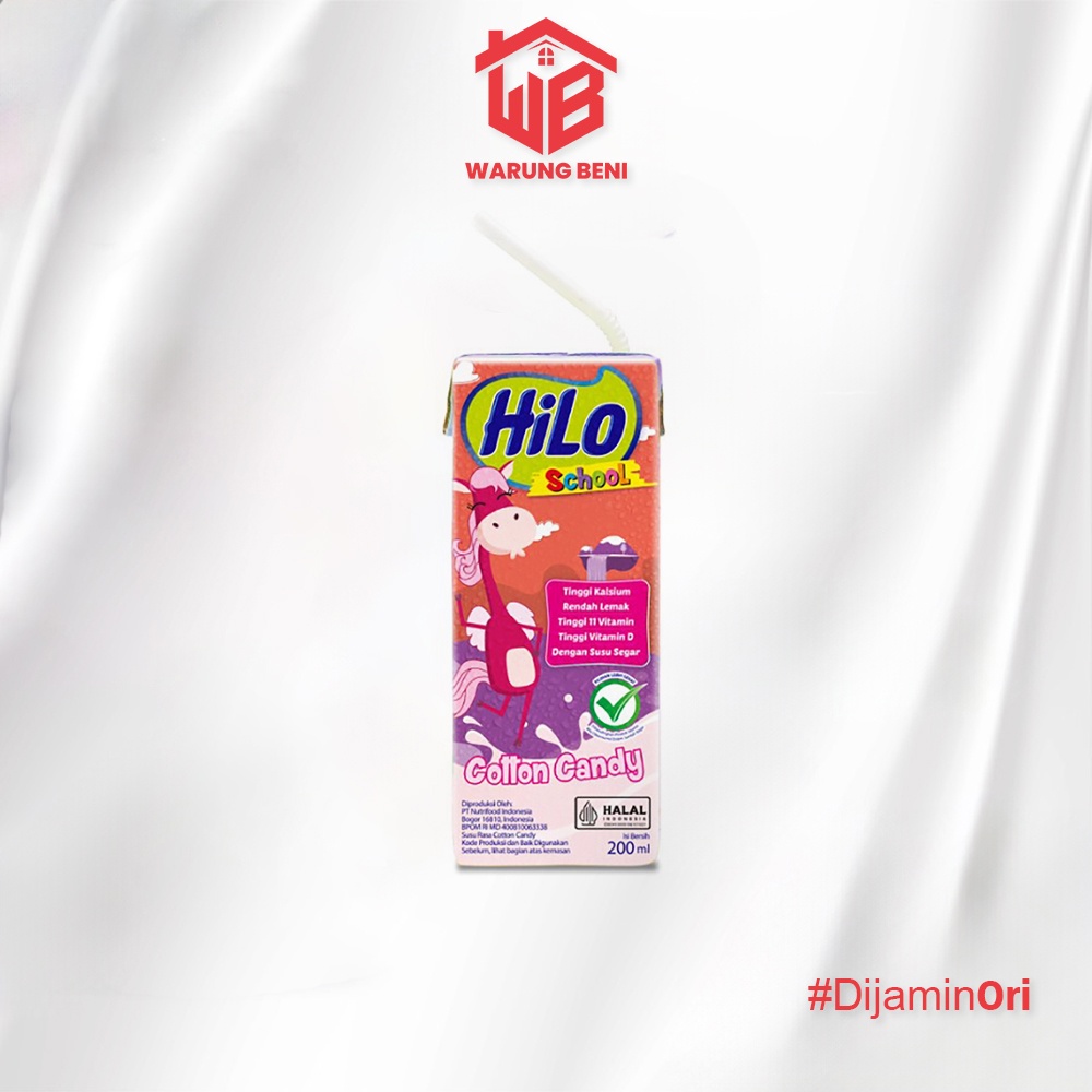 

HiLo School Susu Protein Anak Tinggi Kalsium Cotton Candy 200 ml