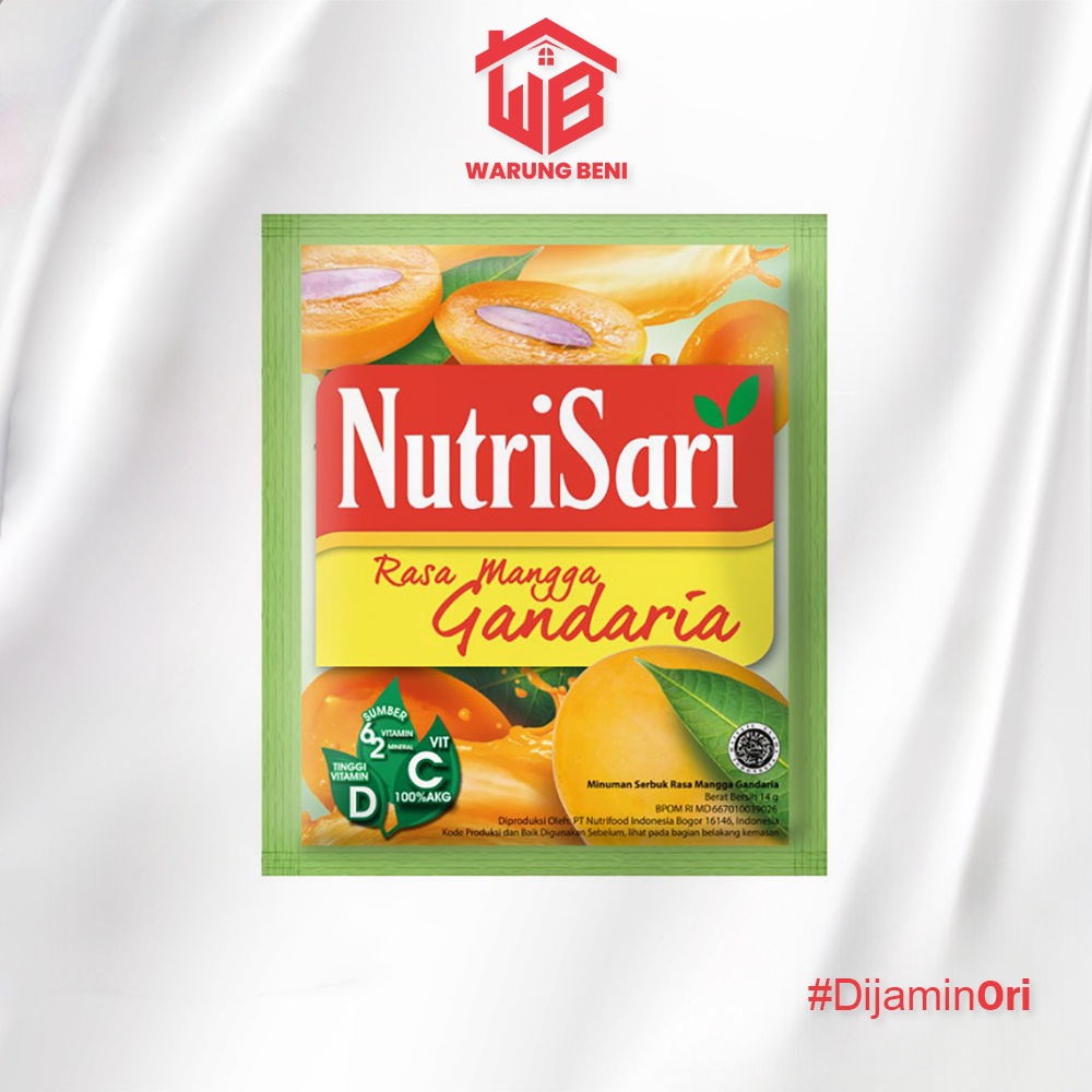 

NutriSari Mangga Gandaria - Minuman Segar Bervitamin (40 Sachet)