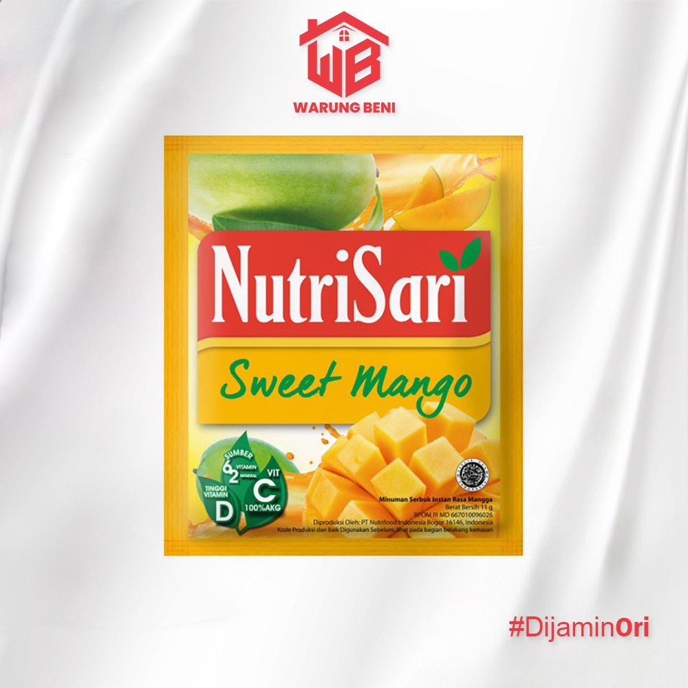 

NutriSari Sweet Manggo - Minuman Segar Bervitamin (40 Sachet)