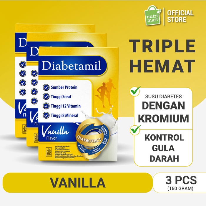 

Triple Pack: Tropicana Slim Susu Diabetamil Vanilla 150Gr