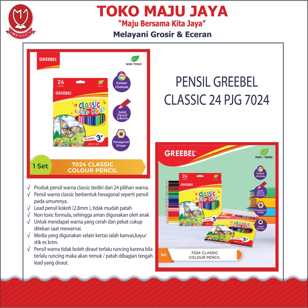 

PENSIL WARNA GREEBEL CLASSIC 24 PJG 7024