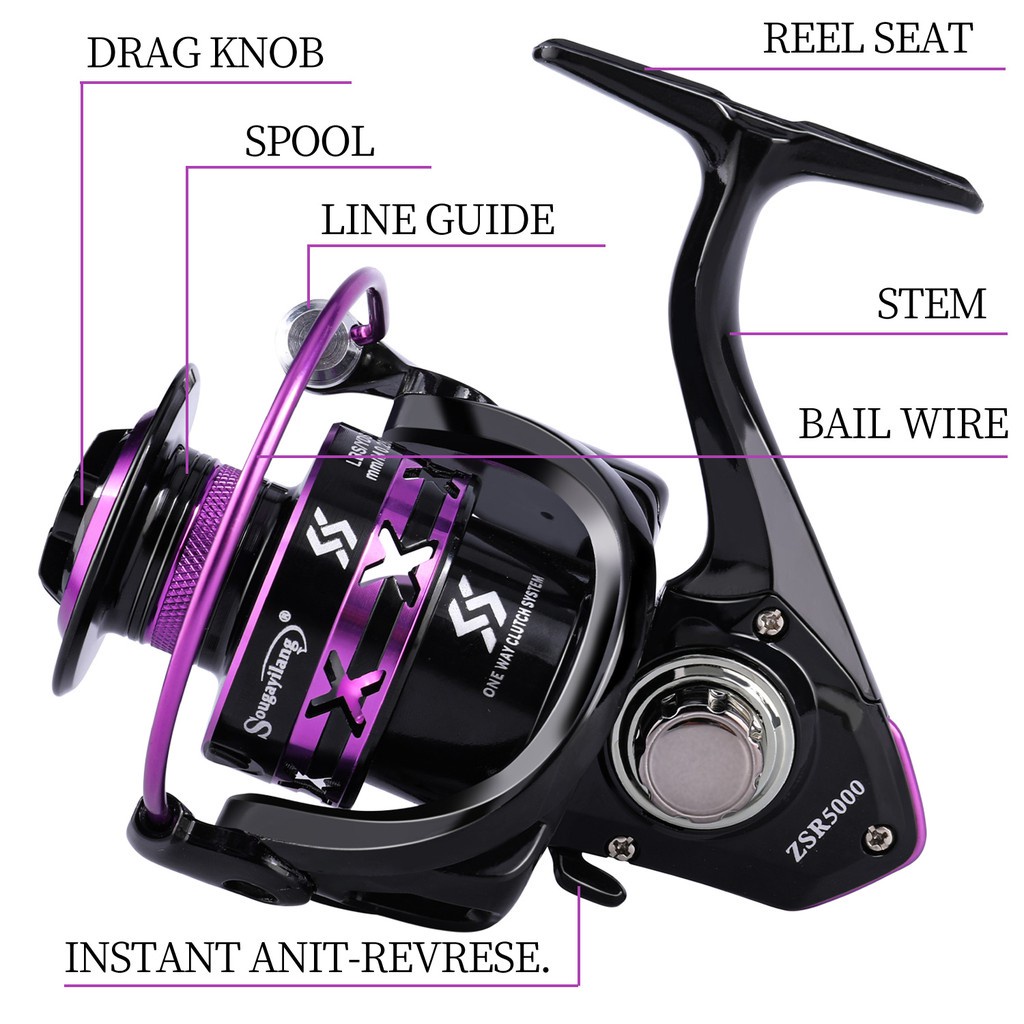 Yudo Pancing Set Joran Pancing 1.8M-2.4M Ultralight Weight Spinning Fishing Rod Dan 12+1Bb Rasio