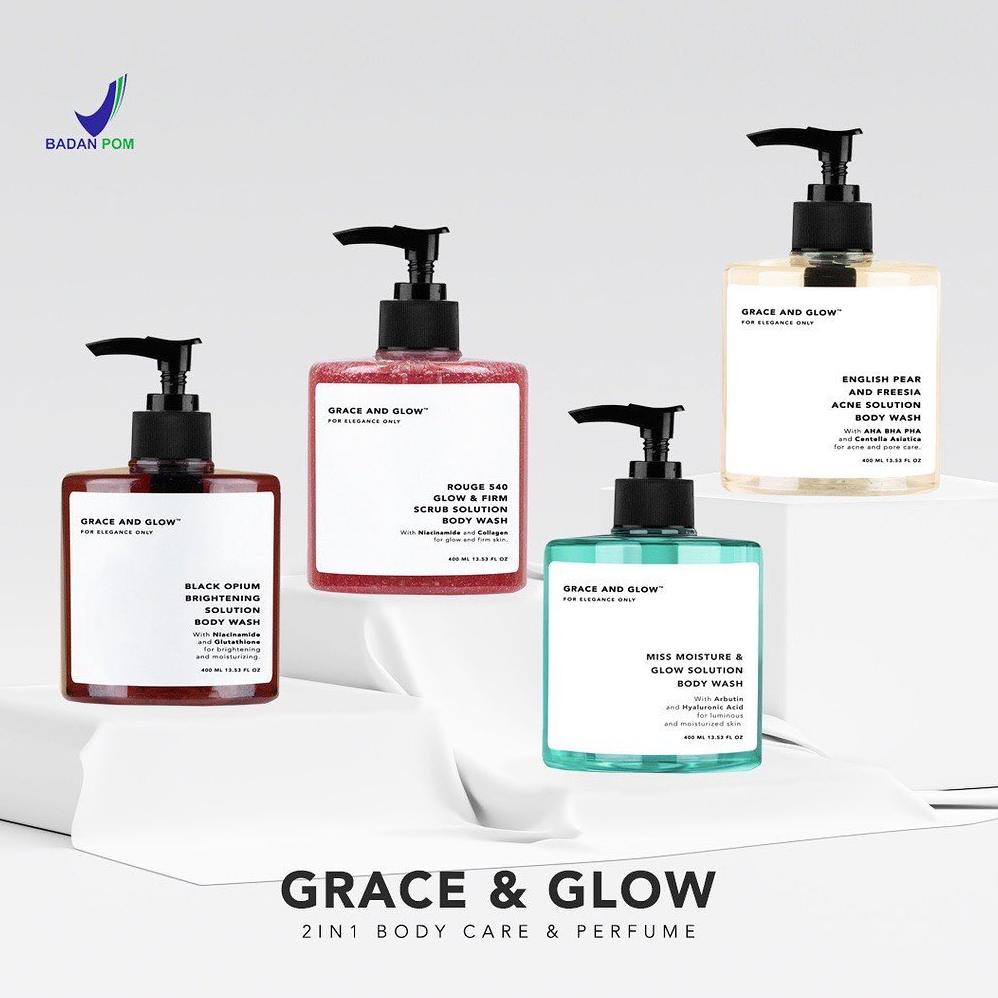 Promo Termurah grace and glow body wash, Grace and glow black opium, grace and glow engkish pear body wash AGH276