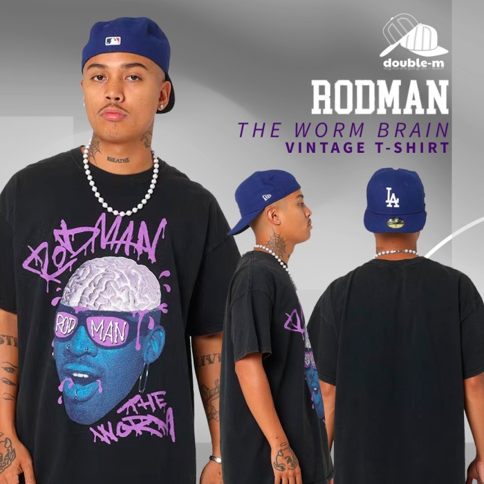 [New] Rodman - The Worm Brain Vintage T-Shirt Original Terbatas