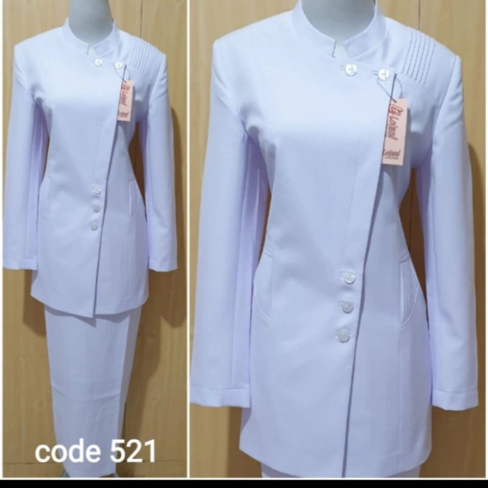 [Ori] Blazer Kerja Putih Seragam Perawat Baju Kerja Lolani Bisa Sameday