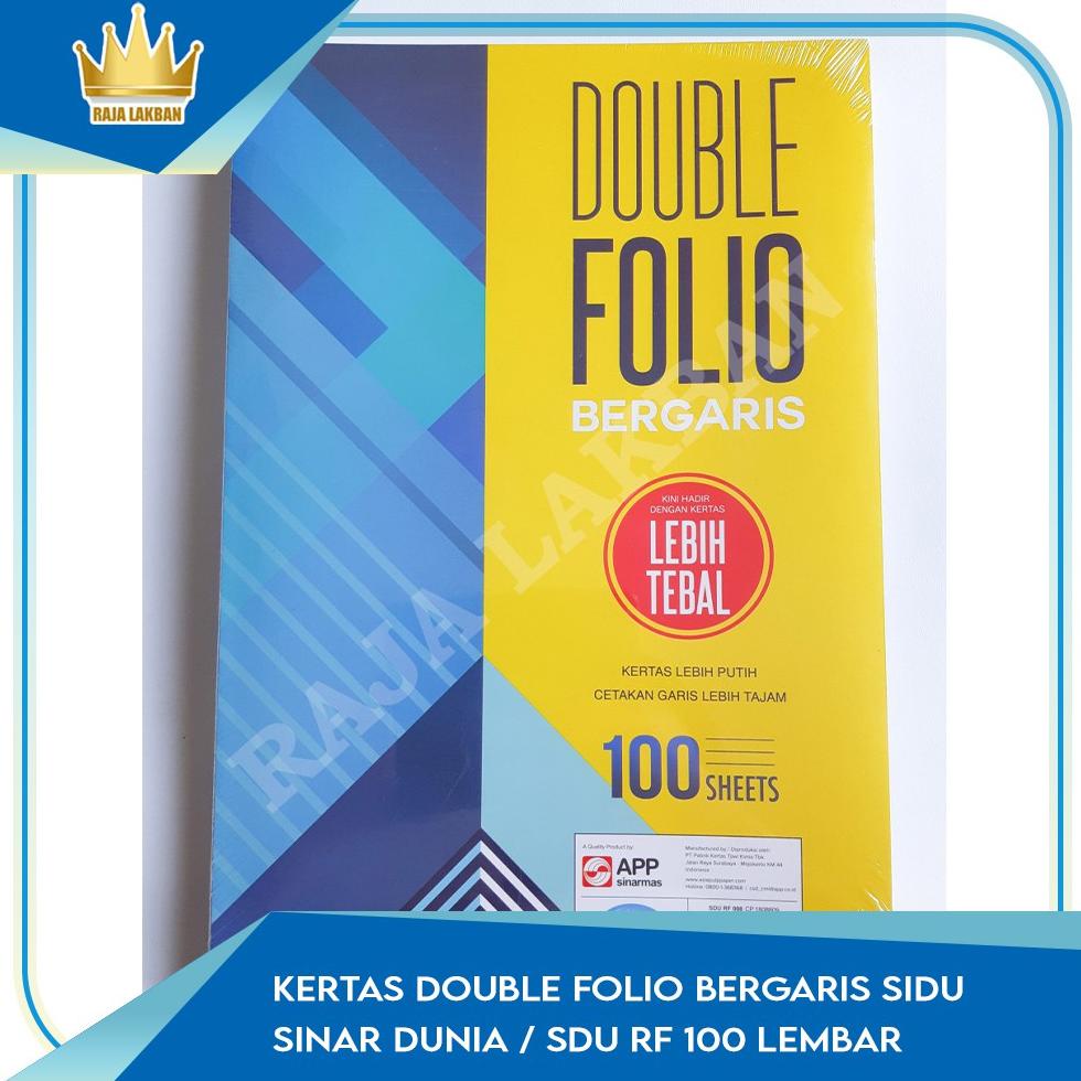 

Terjangkau - Kertas Double Folio Bergaris SIDU / Sinar Dunia / SDU RF 100 Lembar