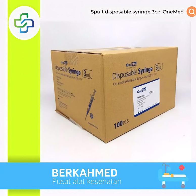 New Spuit Onemed 1cc 3cc 5cc 10cc Suntikan Spuit Syringe Onemed Per BOX ~