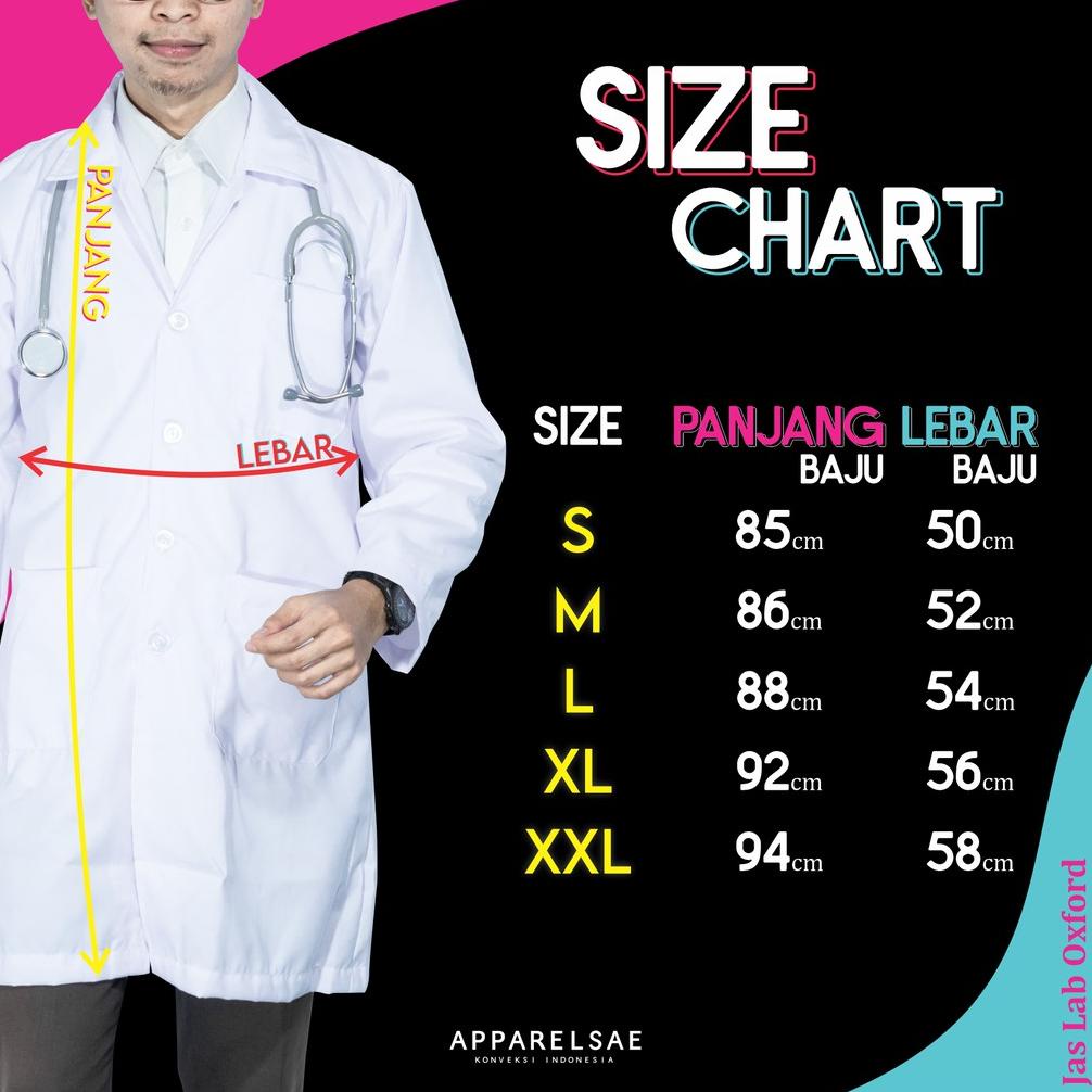 Kekinian JAS LAB / JAS LABORATORIUM BISA BORDIR  / JAS PRAKTEK LENGAN PANJANG, PENDEK, PANJANG KARET
