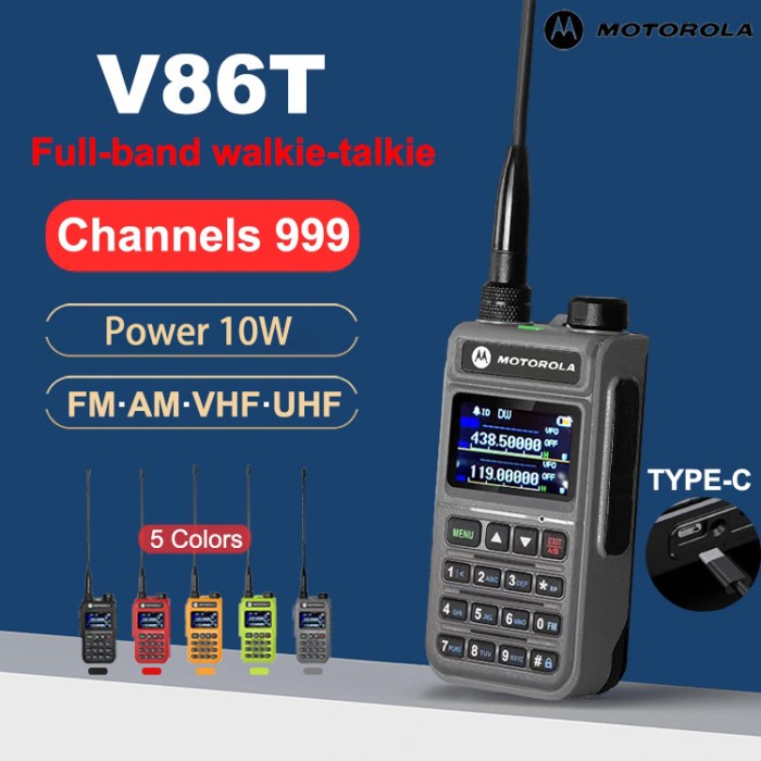 HT Motorola Walkie Talkie V86T 10W Radio High Power Terbaik