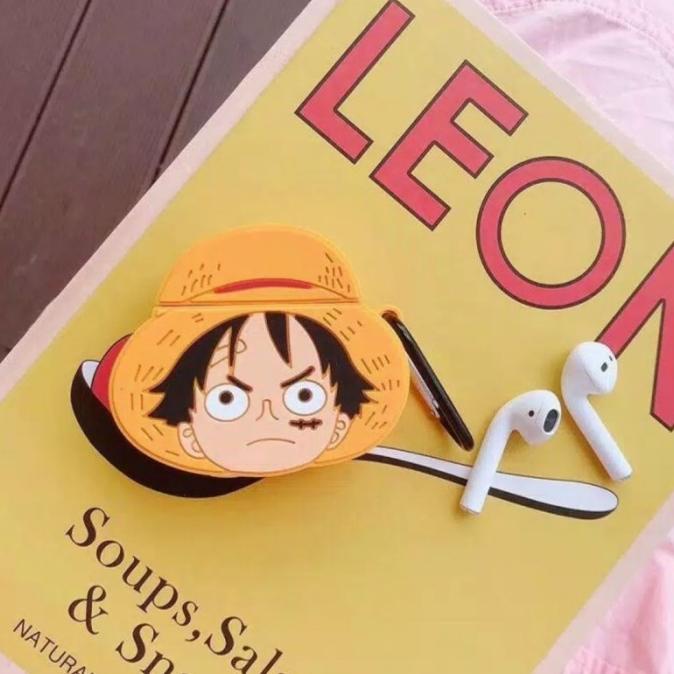 Soft Case Casing Airpods Gen 1 & 2 Inpods 12 - One Piece Luffy 3D Kode 983