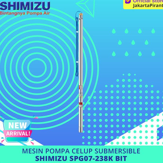 Mesin Pompa Air Celup Sumur Dalam Submersible Shimizu Spg07-238K Bit