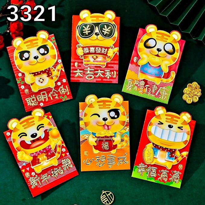 

HARIS PRODUK !!! Angpao Imlek Premium Angpau Macan 2022 Ampau Pendek Kartun Tiger Year - TERBARU