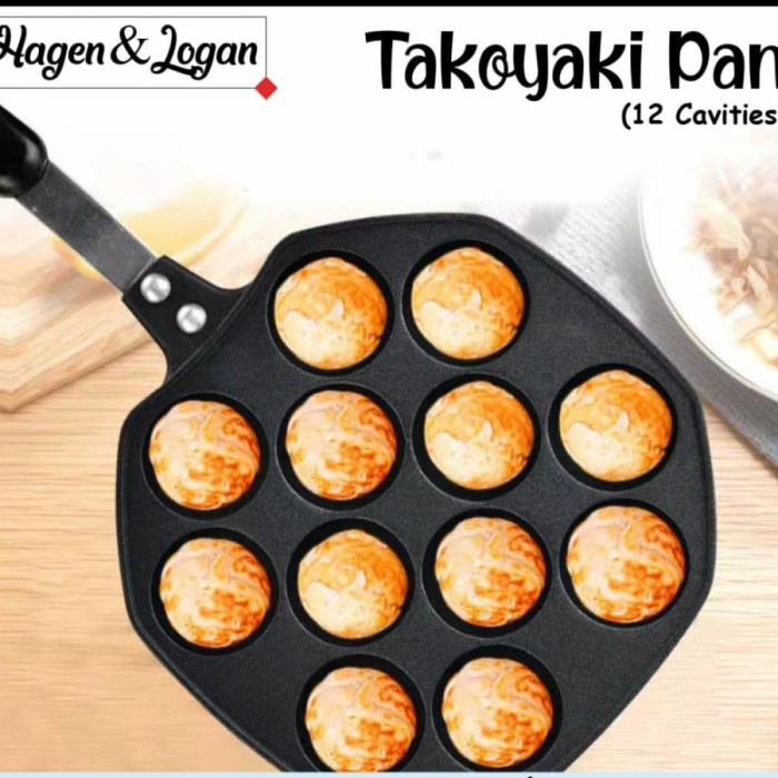 

✅Termurah Takoyaki Pan Loyang Takoyaki 12 Lubang Teflon Anti Lengket Limited