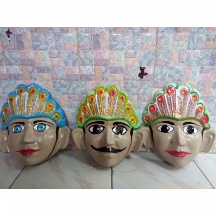 Topeng Ondel Ondel Ukuran 1 Meter - 1,2 Meter