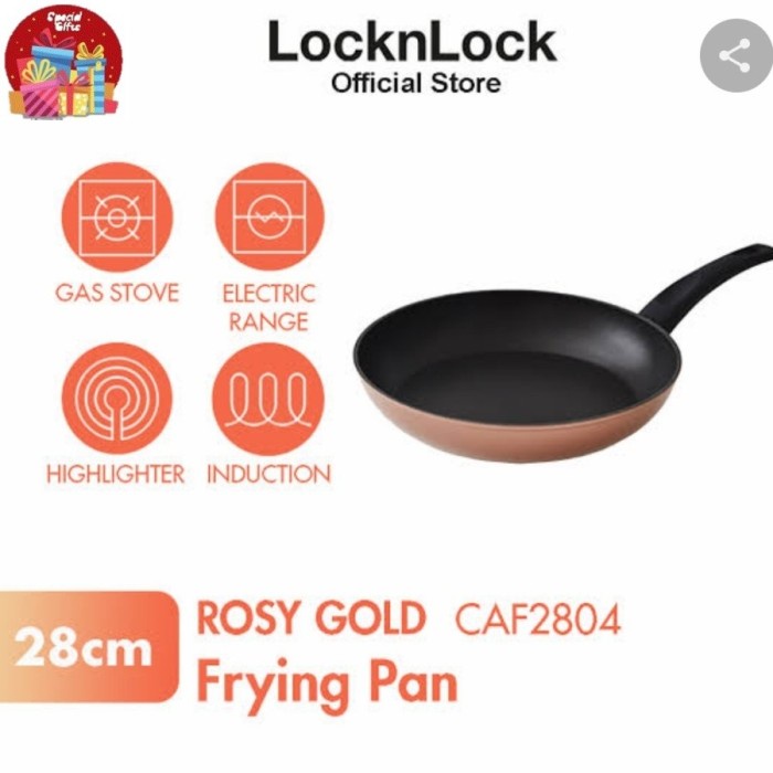 ✨Baru Lock N Lock Frying Pan Rossy Glow Bisa Gojek