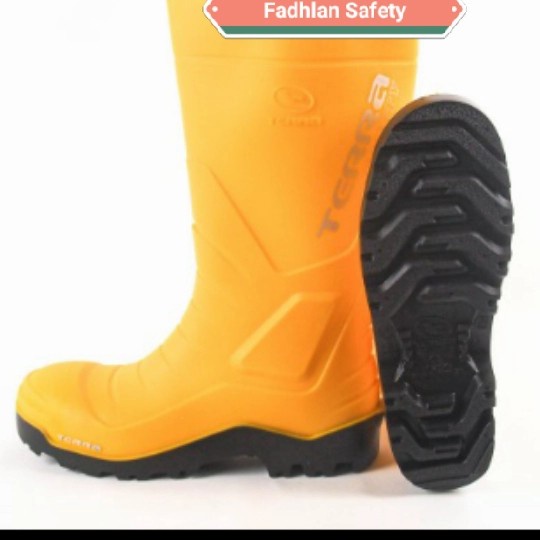 ✨COD Sepatu Boot Ap-Terra S4 Ujung Besi Kuning Terbatas