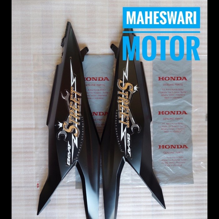 ✨COD Cover Body Belakang Honda Beat Street 2020 Hitam Doff. Bisa Gojek