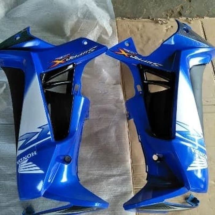 ✨New Ori Cover Body Depan Sayap Supra X 125 Batman Biru Berkualitas