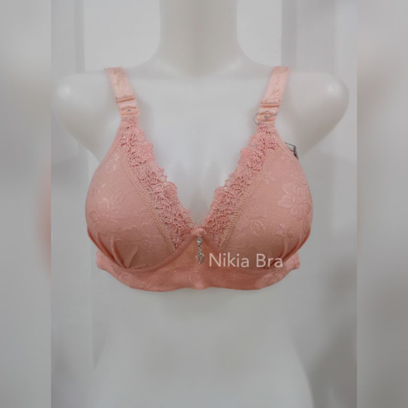 Piaoli BH Wanita Embos Brukat Renda Bra Wanita Remaja dan Dewasa Import Extra Confort