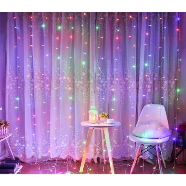 [Ready Stok] Lampu Tumblr Lampu Natal Tirai Panjang 3 X 3 Meter Led Tumblr Light Tirai 3X3 Led Long