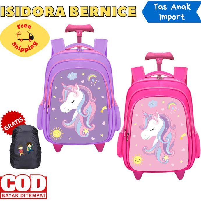 Trend Trolley Tas Anak Tas Koper Anak Perempuan Sekolah Sd Hologram Original