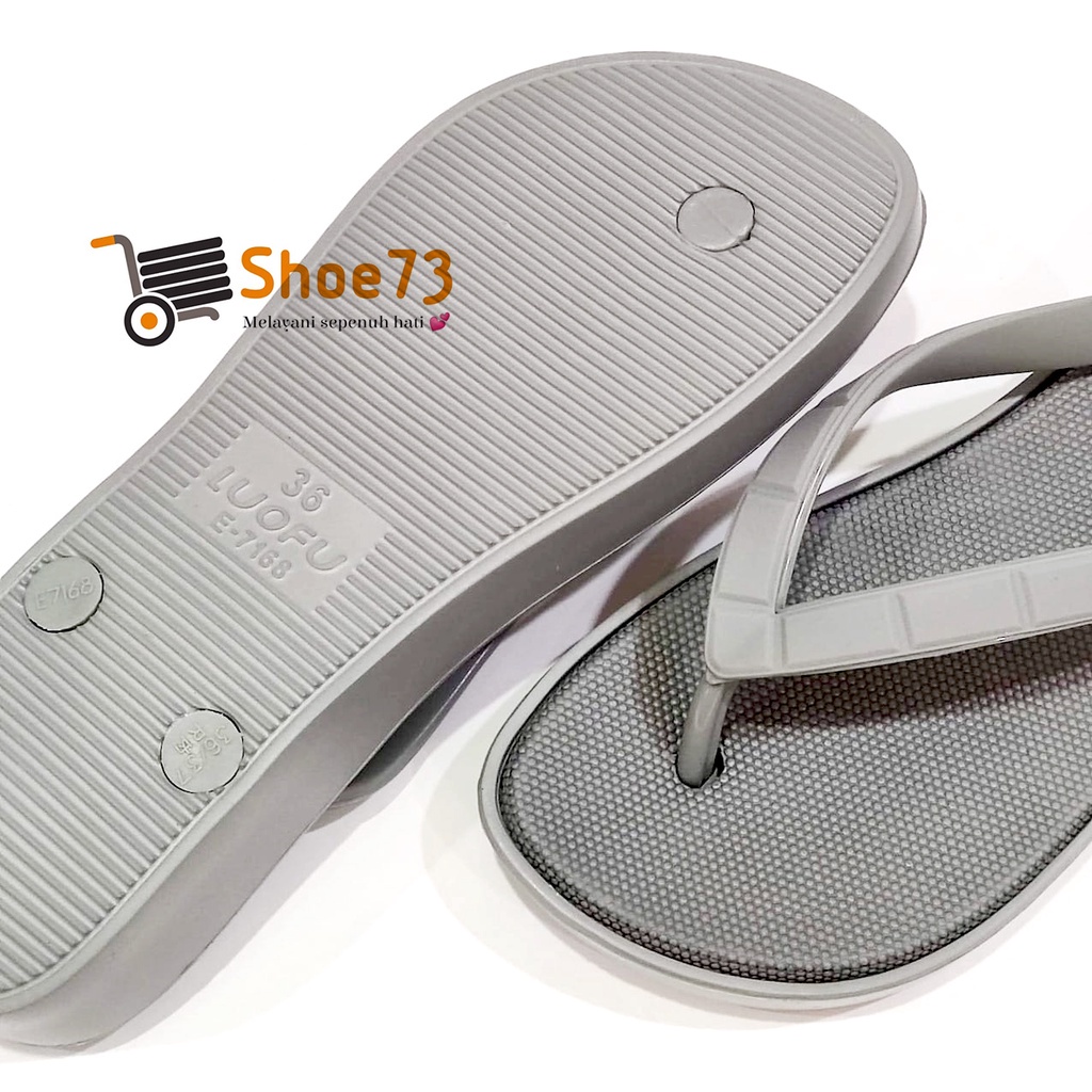 [MODEL TERKINI] LUOFU E 7168 - CNEW SIZE 36-40 ORIGINAL Sandal Jepit Jelly Wanita Sendal Cewek Impor