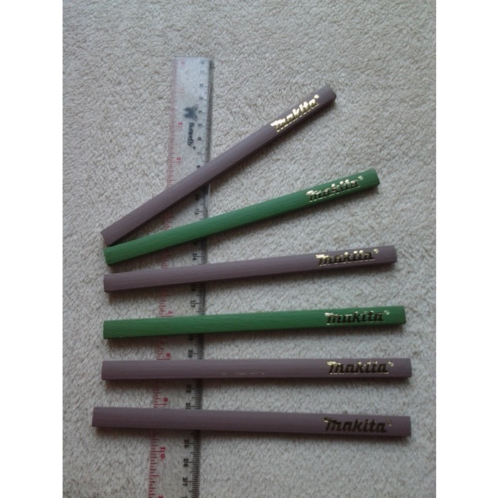 

<Bayar Ditempat / Cod> Pensil Kayu Tukang Makita Coklat Alat Gambar Nulis Carpenter Pencil Star