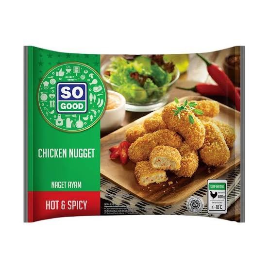 

SO GOOD CHICKEN NUGGET HOT & SPICY 400GR /PCK