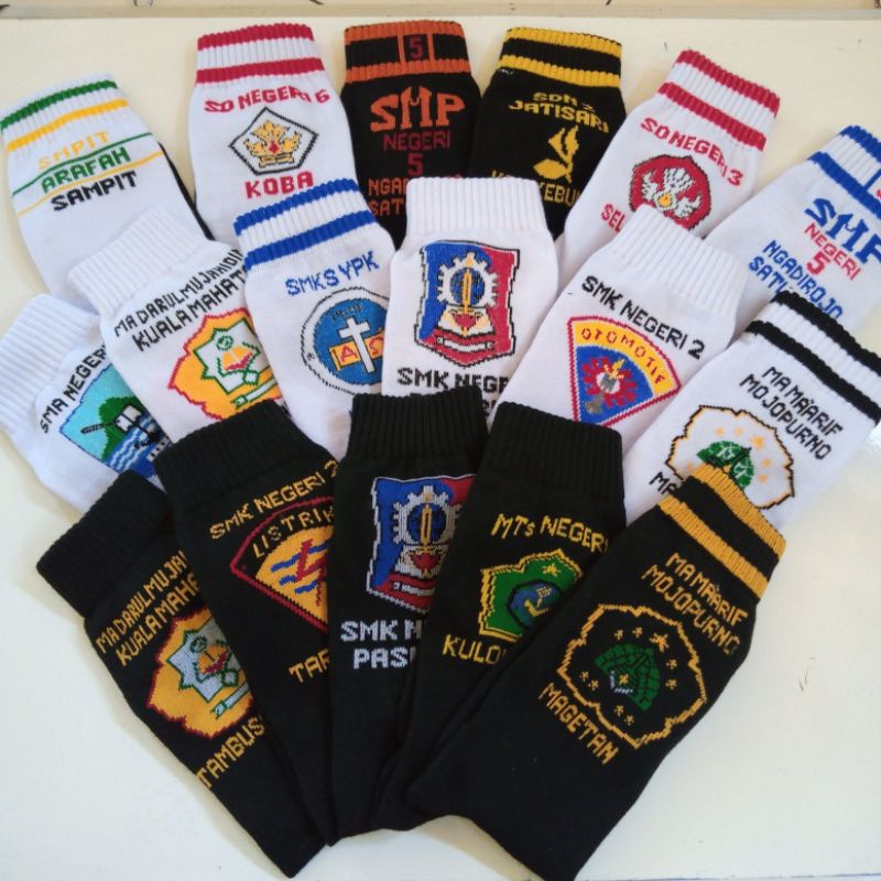 kaos kaki custom BORDIR RAJUT bahan tebal GRADE A murah proses cepat