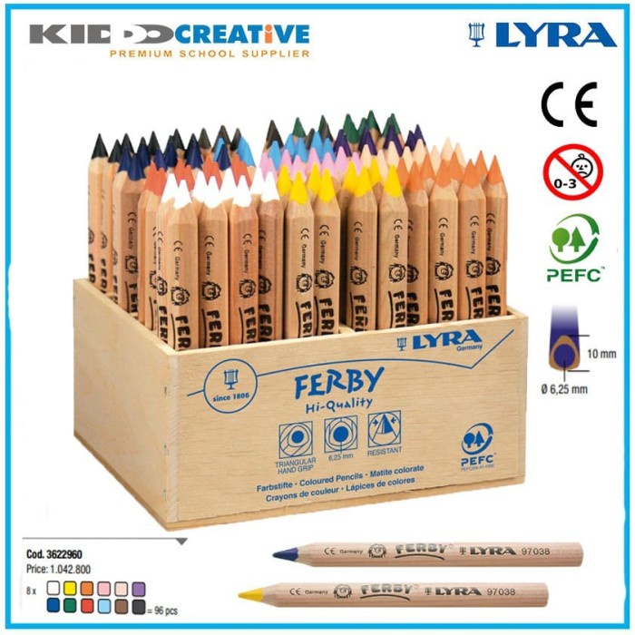 

✨Sale Lyra Ferby Color Pencil Wood Dsp 96 Colour Bisa Gojek