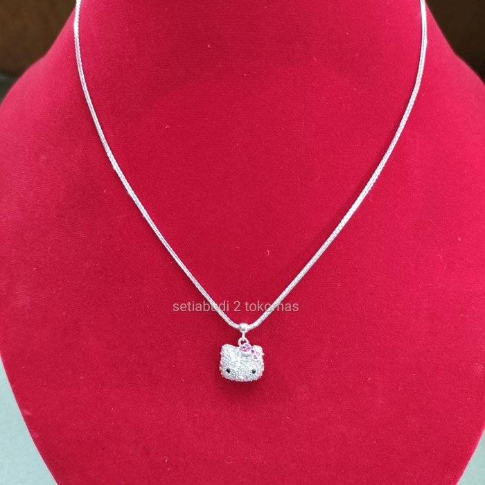 ✨Sale Kalung Emas Putih Kadar 420 Berbandul Hk Terbatas