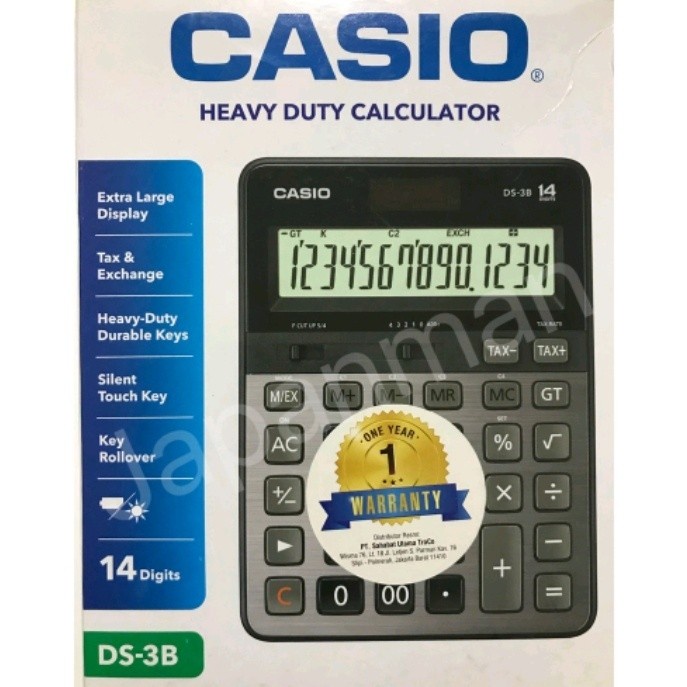 

✨Sale Casio Kalkulator Heavy Duty Ds 3B 14 Digit Kalkulator Kantor Mantap Bisa Gojek