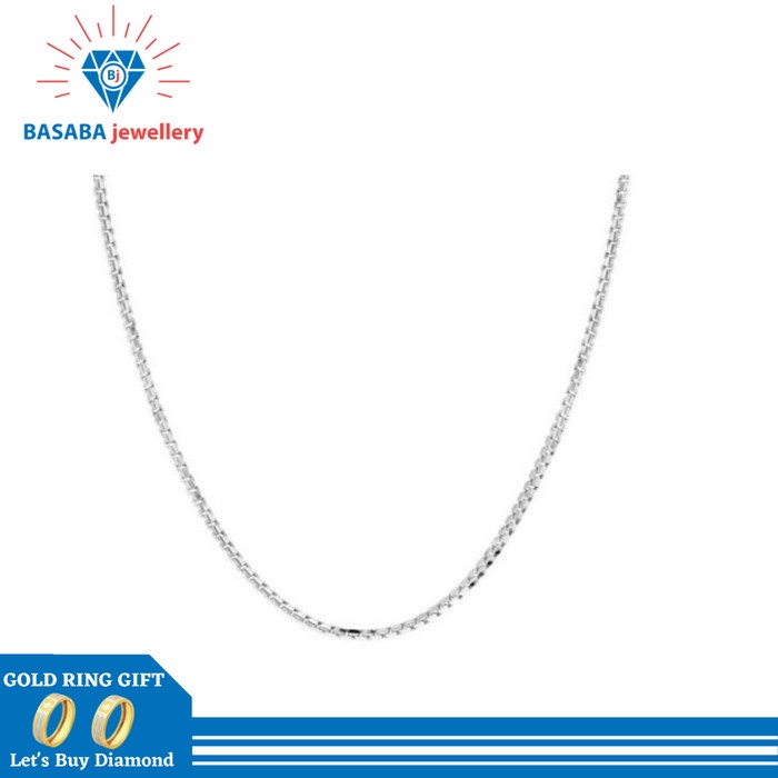 ✨Sale Kalung Emas Putih Italy Kaca Emas 75 Asli Bisa Gojek