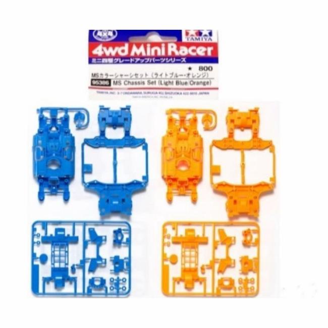 Tamiya 95386 Ms Chassis Set (Light Blue/Orange)