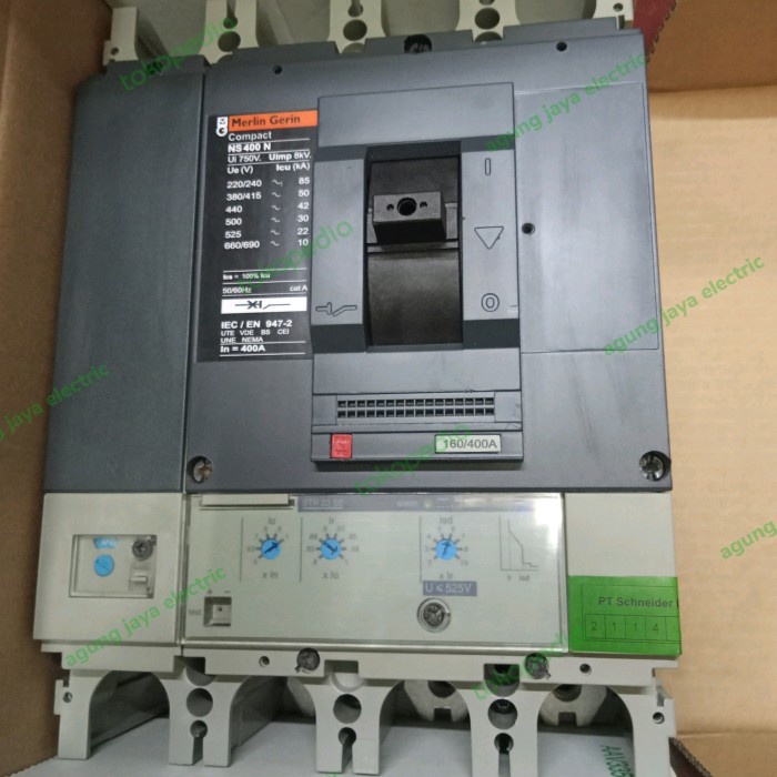 ✨Ready Mccb Breaker Ns400N 4P 400A Merlin Gerin Terbaru