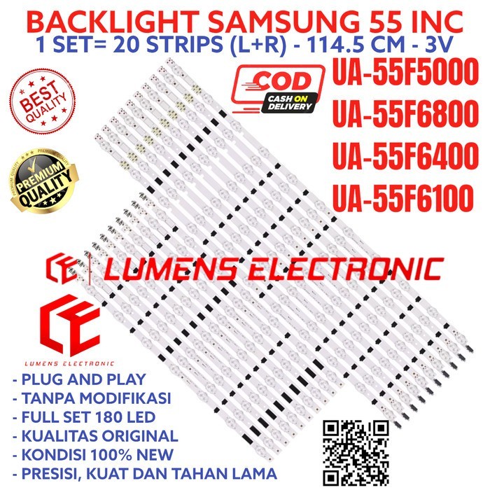 ✨Ori Backlight Lampu Led Samsung Ua55F6100 Ua55F6400 Ua-55F6100 Ua-55F6400 Limited