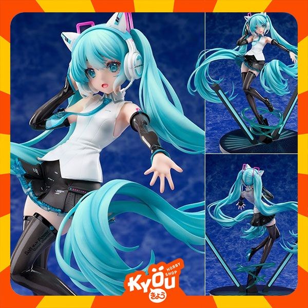 ✨New Pvc Figure 1/7 Hatsune Miku - Cat Ear Headphone Ver. [Yowu X F:Nex] Diskon