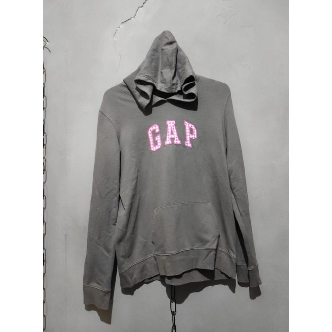 Hoodie Gap Strech Grey Logo Bordir Hoodie Abu Gap Sweater Jaket Pria  Lele_Cur